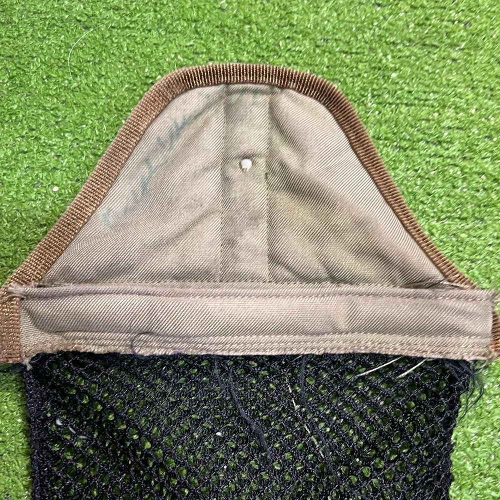 Vintage Canvas Ammo Pouch Clip On Mesh Game Hunting Skeet Outdoor Metal Clasp